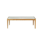 Acme Gwynn Square Coffee Table in Natural and Frost Glass