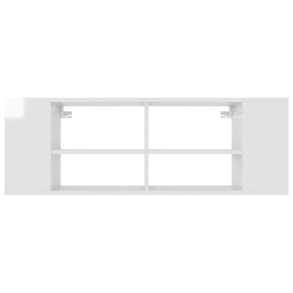 CHARMMA 806244 Wall-Mounted TV Cabinet High Gloss White 40.2&quot;x14&quot;x14&quot; Chipboard-17.8KG