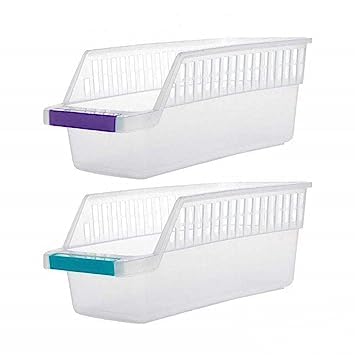 Feeling Mall Fridge Storage Basket, Kitchen Cupboard Organiser Storage Basket, Fruit Storage Containers For Fridge Kitchen Cupbo
