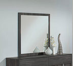HomeRoots Furniture Hallway Bedroom Italian Modern Grey Mirror - 41' H