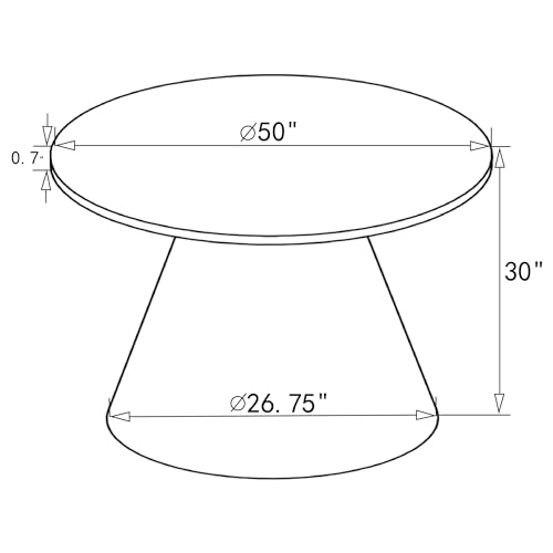 Coaster Home Furnishings Ambrose Round Dining Table Genuine Marble with Stainless Steel White and Gold
