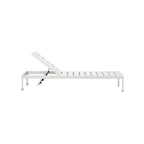 Pangea Home Breeze Modern Aluminum Patio Lounger in White Frame/Polyresin