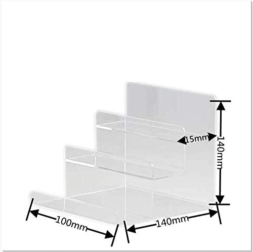 Acrylic Wallet Display Stand Holder Acrylic Jewelry Display Riser Shelf Showcase Fixtures (3-Tier)