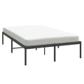 vidaXL Industrial Style Bed Frame with Extra Storage Space, Made from Robust Powder-Coated Steel, Black - Supports Mattresses of 53.1" x 74.8"