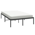 vidaXL Industrial Style Bed Frame with Extra Storage Space, Made from Robust Powder-Coated Steel, Black - Supports Mattresses of 53.1" x 74.8"