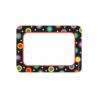 Dots On Black Name Tags