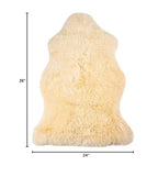 HomeRoots 2' X 3' Cream New Zealand Natural Sheepskin Rug