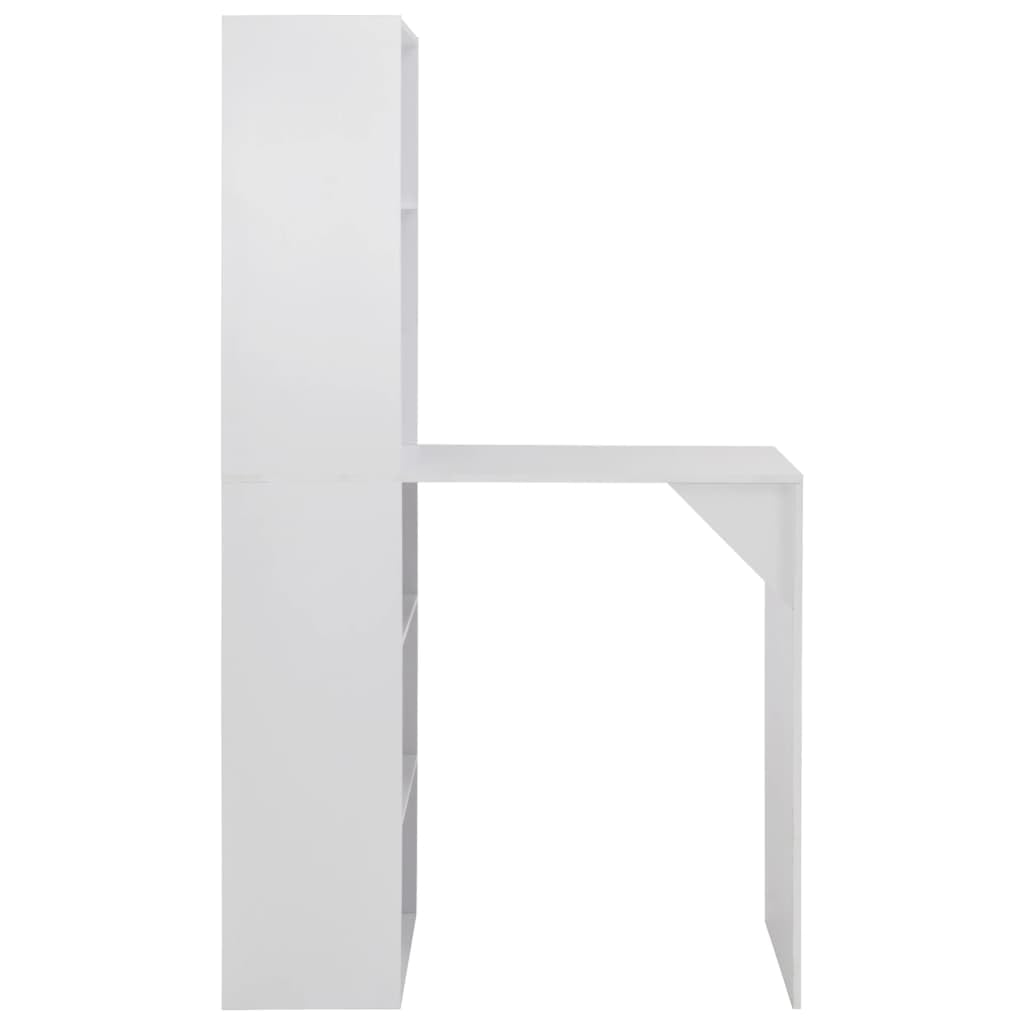 Jinxuny Bar Table With Cabinet White 45.28&quot;X23.23&quot;X78.74&quot;