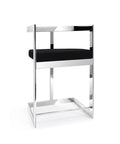 Bar Chair, 26&Quot;, Black Cushion, Stainless Steel Base