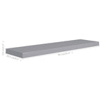 Vidaxl Floating Wall Shelves 2 Pcs Gray 35.4''X9.3''X1.5'' Mdf