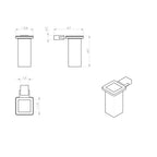 Gedy 3810-01-13 Kansas Wall Mounted Stainless Steel Tooth Brush Holder, 0.79' L X 2.64' W, Chrome