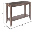 Ergode Wood Santino Console Table - Oyster Gray, Contemporary Design, Wide Lower Shelf, Solid Wood Frame, Easy Assembly - 30' H x 40' W x 16.3' D