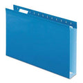 Reinforced 2' Extra Capacity Hanging Folders, 1/5 Tab, Legal, Blue, 25/Box