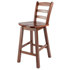 Ergode Wood Ivy Counter Stool | Farmhouse Charm | Weathered Finish | Solid Wood | Stable & Comfortable | (94104-VV, Walnut)