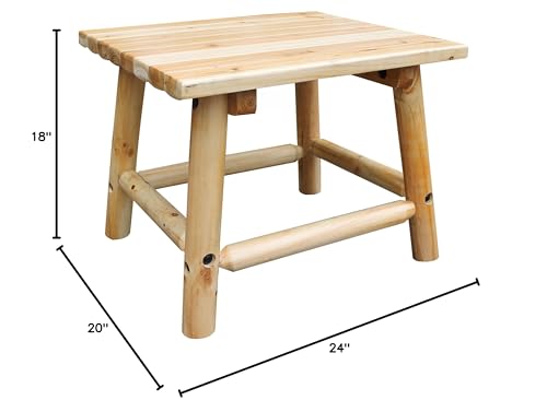 Leigh Country Aspen End Table - Natural Pine, Stylish Accent for Living Room, Rustic Home Décor, TX 95152