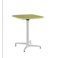 Acme Olson Square Metal Top Folding Table in Yellow and White
