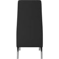 Creative Images Hamil Leatherette Dining Chair with Chrome Legs Set of 2 Black Black Finish