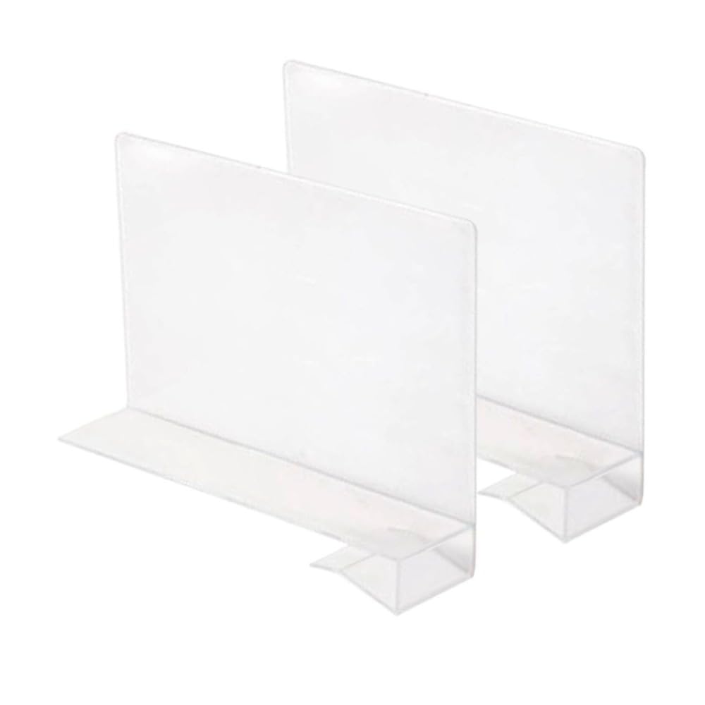 MOPFOL 2Pcs Transparent Plastic Wardrobe Divider Practical Sturdy Stable Easy Install Adjustable Sundries Storage Partition Clos