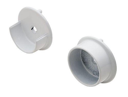 Synergy Collection Wardrobe Tube Support, 1 Pair for 1 5/16 Diameter Closet Rod (Zinc, White)