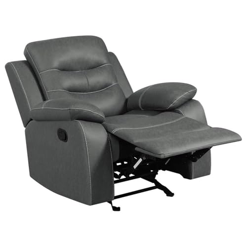 Coaster Home Furnishings Nova Upholstered Glider Recliner Chair Dark Grey