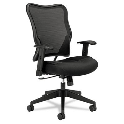 Basyx Vl702 Mesh High-Back Work Chair-Chair, Mesh, High-Back, 26-1/2"X26-1/2"X40-1/2", Black