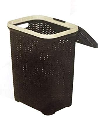 Nilkamal Best Laundry Basket with Lid 50ltrs. (Brown Colour)