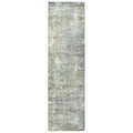 Rizzy Home Alora Decor Essential 2'6" X 10' Scroll Gray/Ivory Hybrid Area Rug