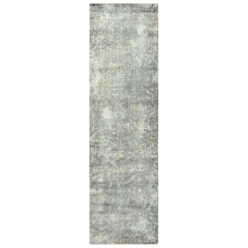 Rizzy Home Alora Decor Essential 2'6" X 10' Scroll Gray/Ivory Hybrid Area Rug