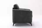 Lilola Home Callie Gray Velvet Fabric Chair