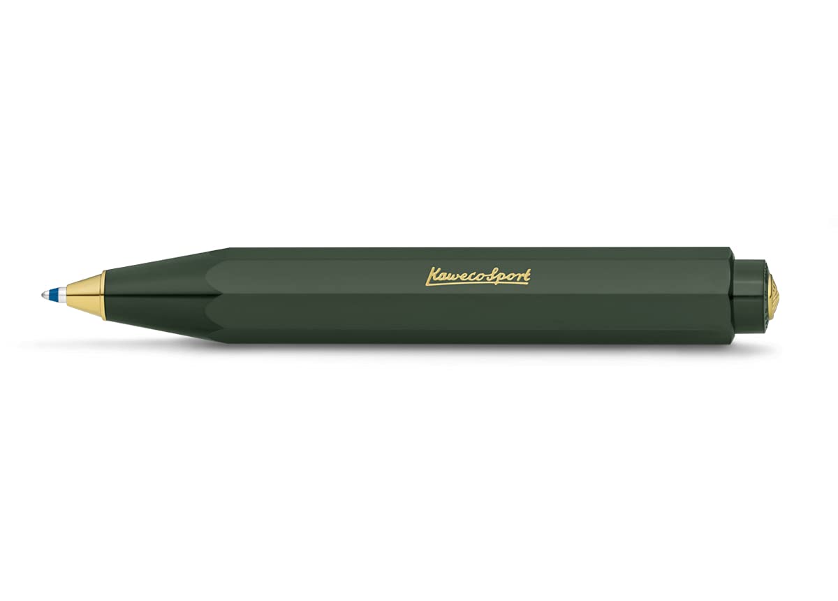 Kaweco Classic Sport Green I Business Ballpoint Pen Made Of High-Quality Plastic I Elegant Ballpoint Pen I 12 G Lightweight Pock
