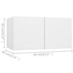 vidaXL TV Cabinet Set 7 Piece Home Living Room Furniture TV Stand HiFi Stereo Cabinet Media Unit Entertainment Center White Engineered Wood