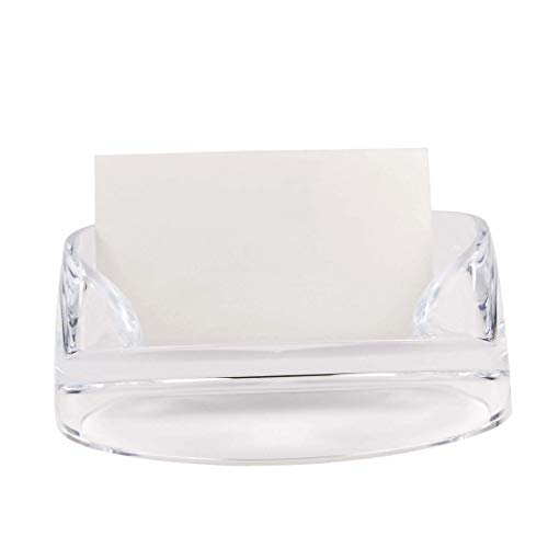 Com.Top - Acrylic Card Holder, Business Card Holder | Office Supplies, Desk Accessories | Brighten Up Your Table- Clear