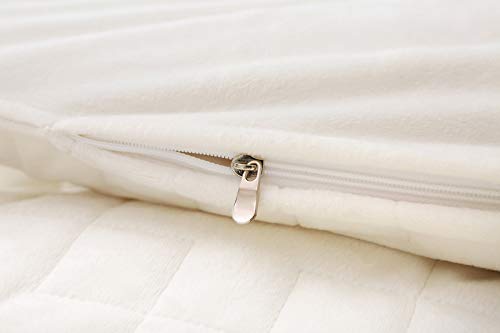 F.Y.Dreams Duvet Cover For Weighted Blanket 60X80 Inches With 8 Ties/Minky Square Quilted/Off-White