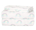 Heritage Kids 4 Piece Sheet Set, Including Fitted Sheet, Top Sheet And 2 Pillow Cases, Rainbow Print, Full