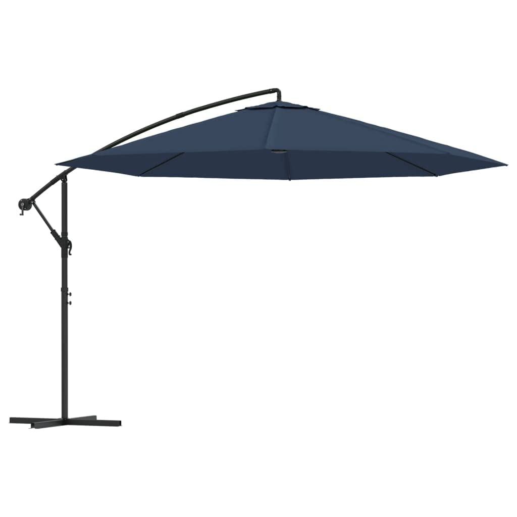 vidaXL Cantilever Umbrella, Tilting Parasol with Cross Base, Outdoor Umbrella, Patio Sunshade for Garden Backyard Deck Porch Bea