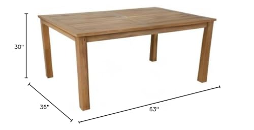 Anderson Teak Patio Lawn Garden Furniture Montage Rectangular Table