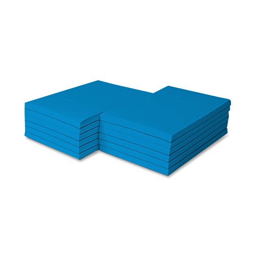 Colored Memo Note Pads Glued On Top - Size 4 X 6 | 100 Sheets Per Pad | 5 Scrach Pads Per Pack | Bright Colored Blue