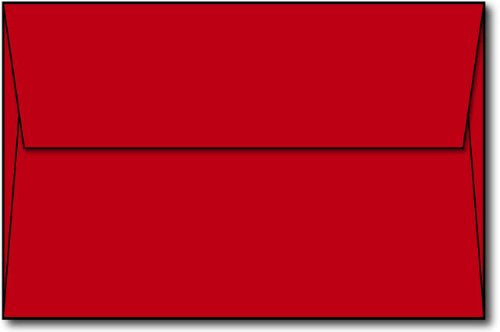 Red A9 Envelopes, 5 3/4' X 8 3/4' - 100 Envelopes - Desktop Publishing Supplies Brand Envelopes