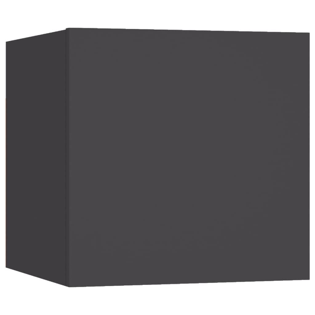 vidaXL TV Cabinet Set 5 Piece Home Indoor Living Room Hanging Wall-Mounted Stereo Plasma HiFi Cabinet TV Stand Unit Furniture Gray Engineered Wood