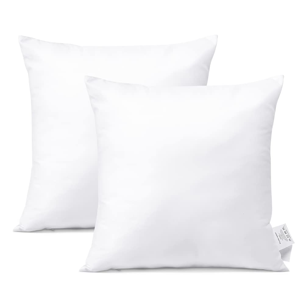 Otostar 18X18Inch Throw Pillow Inserts, Set Of 2 Square Form Cushion Stuffers For Couch, Sofa, Bed - Indoor Decorative Pillows I