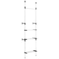 vidaXL Telescopic Wardrobe System - Adjustable Aluminum Clothes Rack with Rod and Shelf - Space Saving, Strong, Durable and Easy