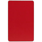 Flash Furniture 36''W X 72''L Rectangular Red Hp Laminate Activity Table - Height Adjustable Short Legs
