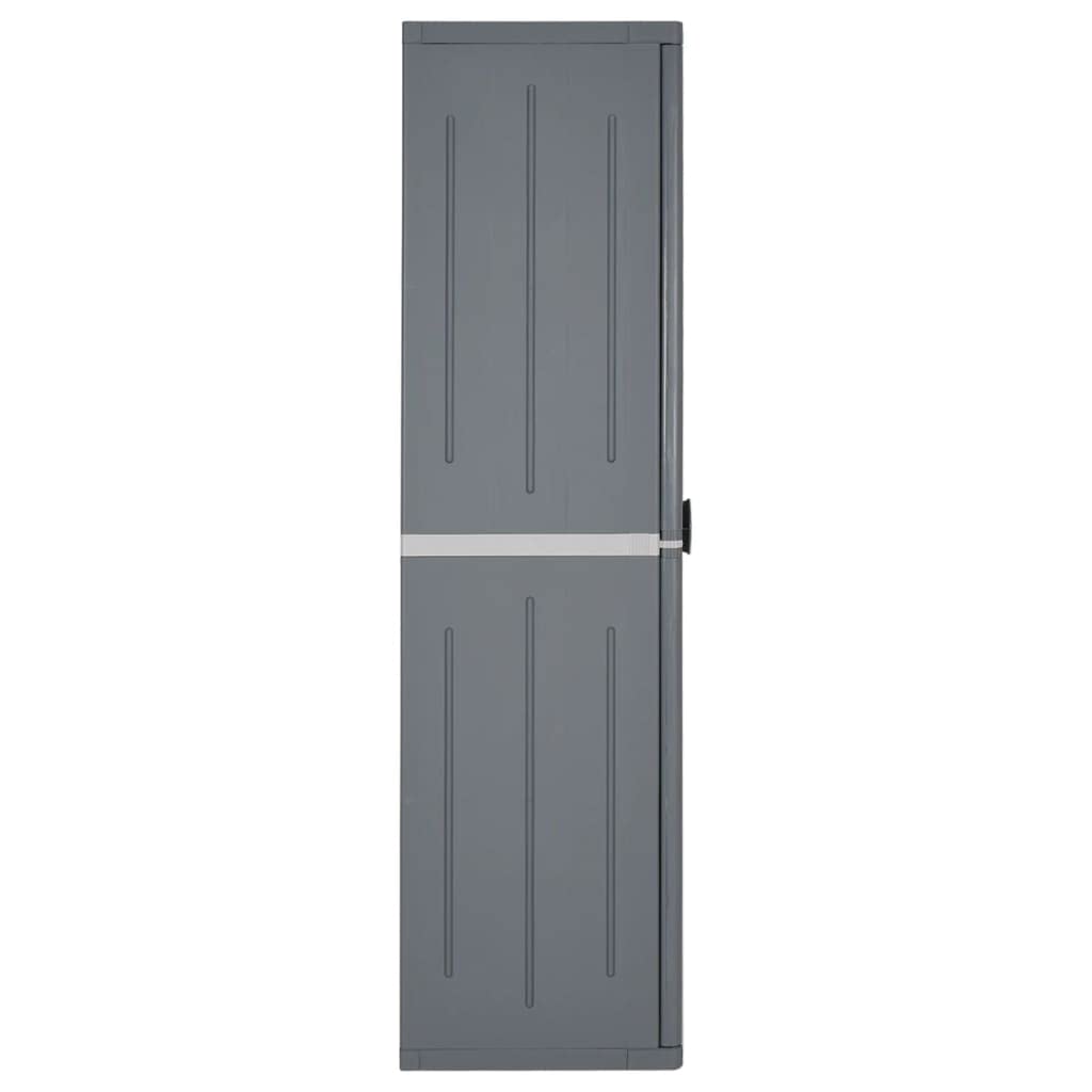 vidaXL Gray Garden Storage Cabinet - Thumbnail 4