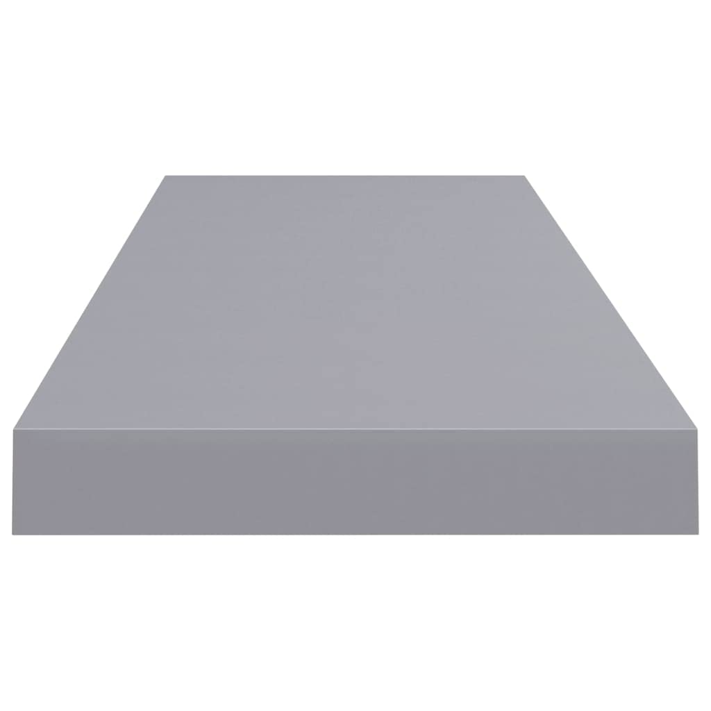vidaXL 4pcs Floating Wall Shelves in Gray, 31.5"x9.3"x1.5" - Durable Honeycomb MDF & Metal Construction with Invisible Mounting System