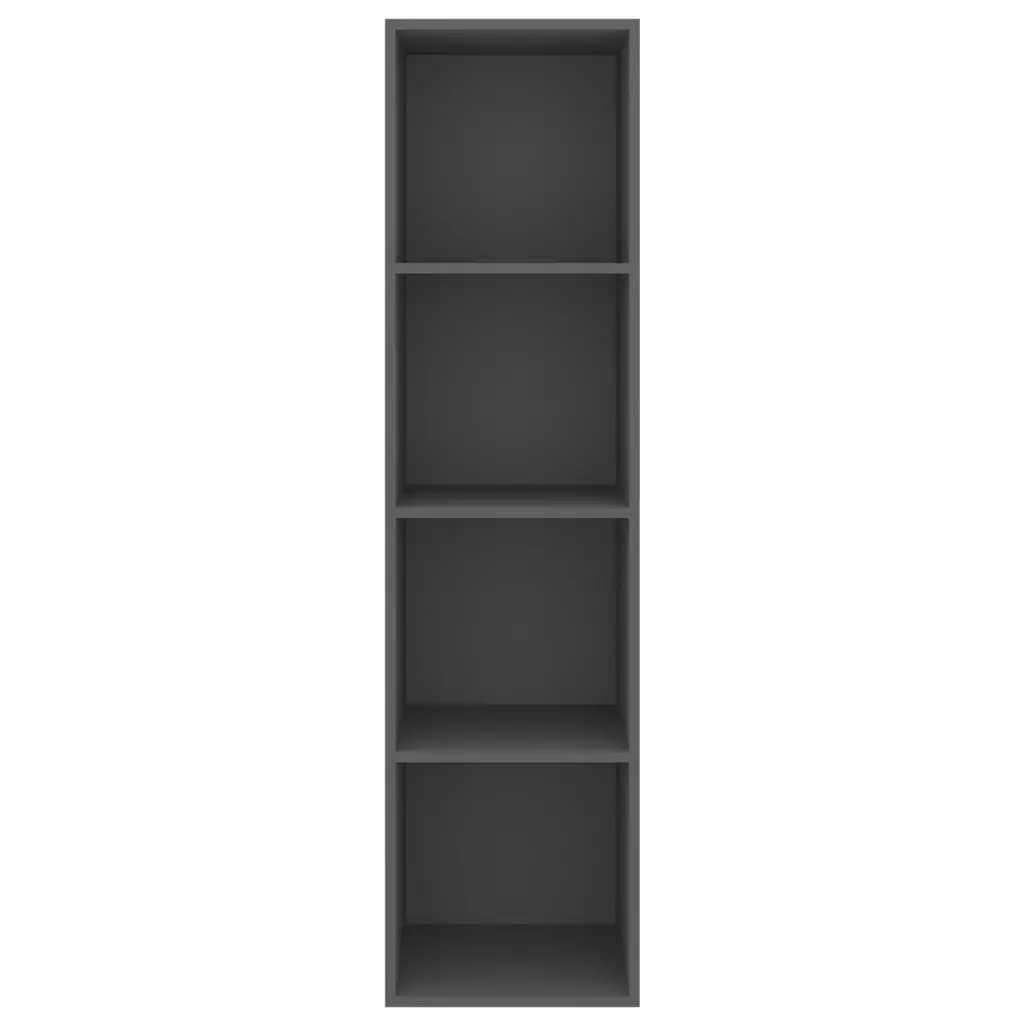 vidaXL Wall-mounted TV Cabinet Gray 14.6&quot;x14.6&quot;x56.1&quot; Chipboard