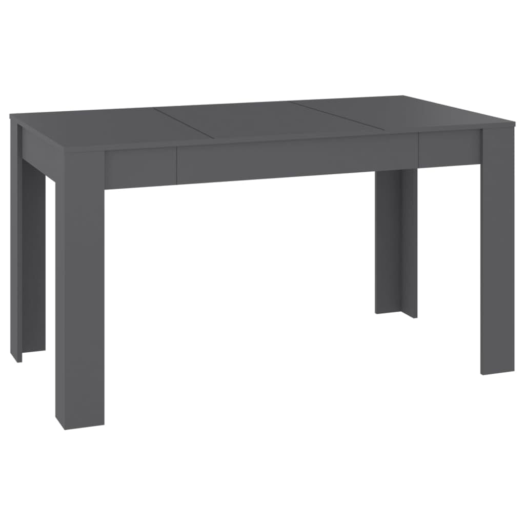 vidaXL Dining Table Gray 55.1&quot;x29.3&quot;x30&quot; Chipboard