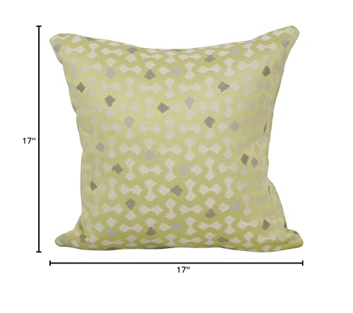 Blazing Needles Square Polyester Jacquard Throw Pillows, 17&quot;, Talamols Pineap 4 Count