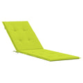 vidaXL Comfortable Bright Green Deck Chair Cushion - Water- and Wrinkle-Free Oxford Fabric with Soft Foam Fiber Filling, Ideal f