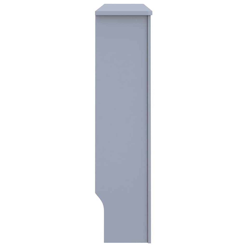 vidaXL Radiator Cover Anthracite, MDF with Water Base Lacquer Finish, Accommodates 44.1" x 7.5" x 32.1" Radiator Size, Modern Slatted Design