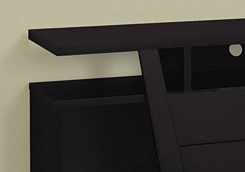 Monarch Specialties Cappuccino with 2 Storage Drawers TV Stand, 60', Brown